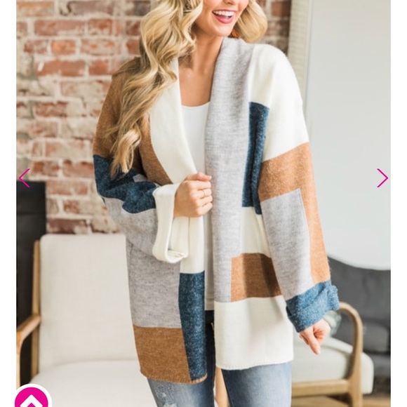 Pink Lily Colorblock Cardigan | Poshmark